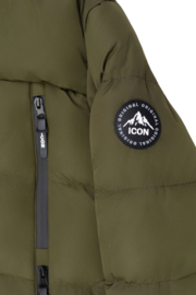 ICON Urban Zip Puffer Jacket - Army Green (verzenddatum 16 okt)