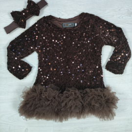 Glamour & tule baby dress - bruin
