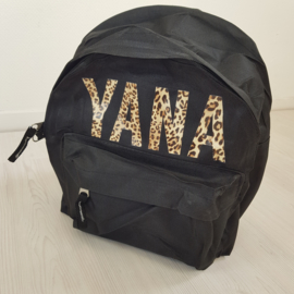 Leopard name backpack  (gepersonaliseerd)