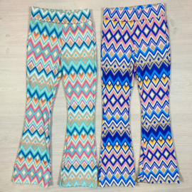 Zigged flared pants - blauw