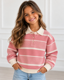 Candy Stripe Polo Sweater
