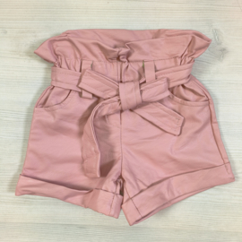 Pink leather short