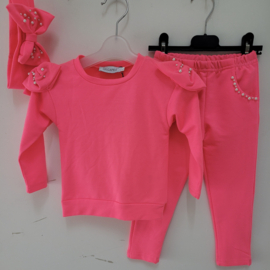 Soft & pearls set - Neon roze