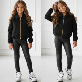 Your suede Chic Jacket- zwart
