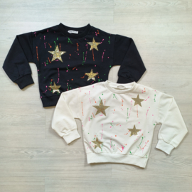 Splatter star sweater (2 kleuren)