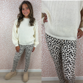 Leopard legging - beige