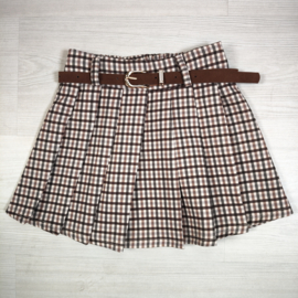 College Girl Check Skirt - bruin/beige (verzenddatum 16 okt)