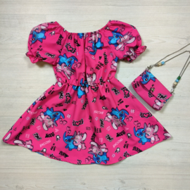 Stitch power dress - fuchsia