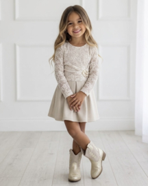 Lace Elegance Dress - beige