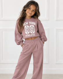 New York 89 Wide Leg Set - roze