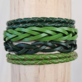 Only leather bracelet - Green