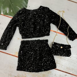 Glitter vibes set - all black