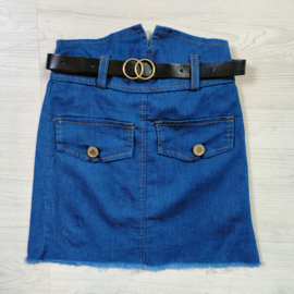 Dark blue denim skirt