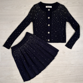 Your Diamond Chic Skirt Set - navy