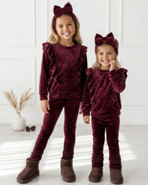Dreamy velvet set - bordeaux