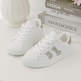 Street star sneakers - wit/goud