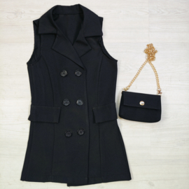 Power Blazer Dress - zwart