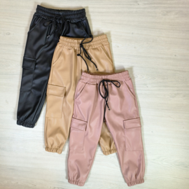 Leather cargo/lace pants