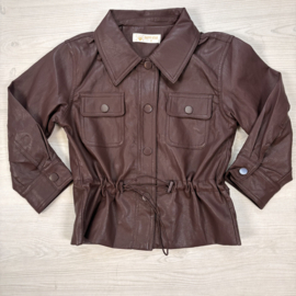 Luxe Leather Look Vest - bruin
