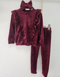 Dreamy velvet set - bordeaux