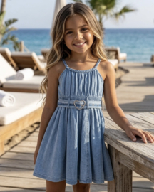 Happy denim & heart dress
