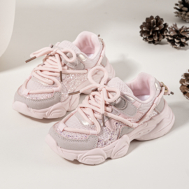 Glitter crush sneakers - roze