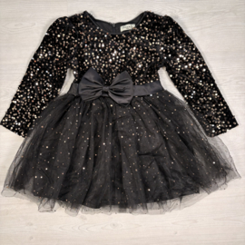 Shimmer Bow Dress - zwart