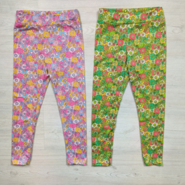 Floral legging - roze of groen