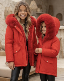 Girls winter parka - rood