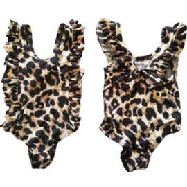 Leopard ruffled swimsuit