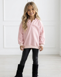 Essential V-Neck Hoodie - roze