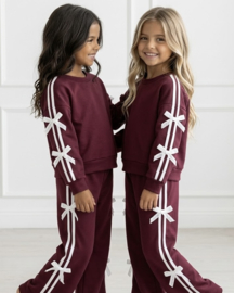 Burgundy Bow Tracksuit