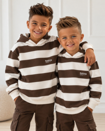 Urban Stripe Boys Hoodie - bruin