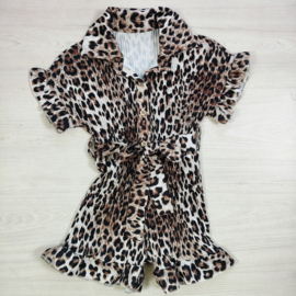 Leopard pleated playsuit