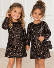 Party Glam Sequin Dress & bag - bruin