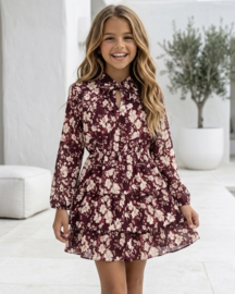 Blooming Grace Dress - bordeaux