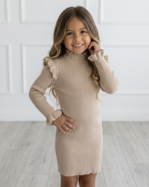 Your Diamond Ruffle Dress - beige