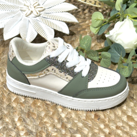 Touch of leopard sneakers - Groen