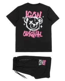 Fresh Icon bear set - zwart/roze (verzenddatum 24 apr)