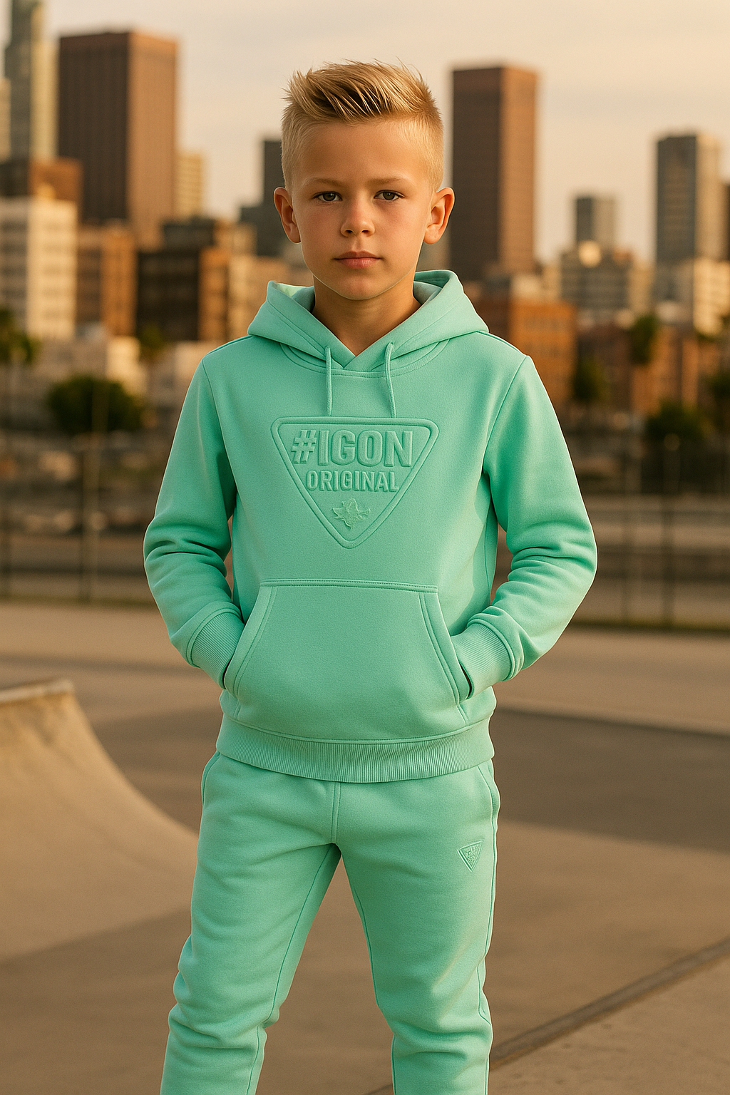 Triangle icon jogging set - mint