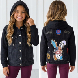 Your bunny denim jacket - zwart