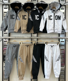 Hooded icon tracksuit - wit