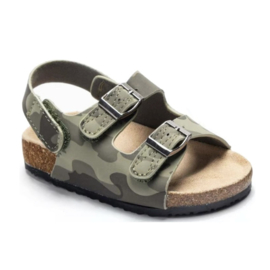 Buckled boys sandals (met klittenband) - camo