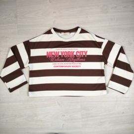 New York Striped Top -wit/bruin