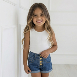 Essential rib tank top - zwart of wit