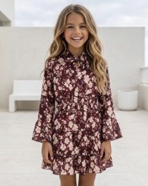 Blooming Grace Dress - bordeaux
