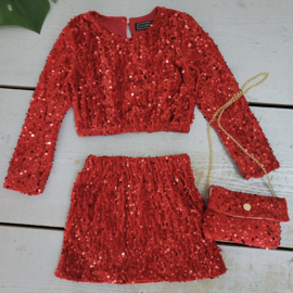 Glitter vibes set - red