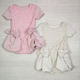 Soft Glam Bow Dress - roze