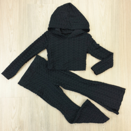 Hooded be there set - Black