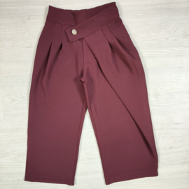 Classy Wrap Wide Leg Pants - bordeaux